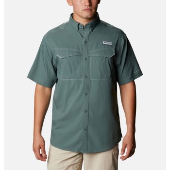 Columbia Overhemd Heren, PFG Low Drag Offshore Short Sleeve Groen, 82RWYKJBG